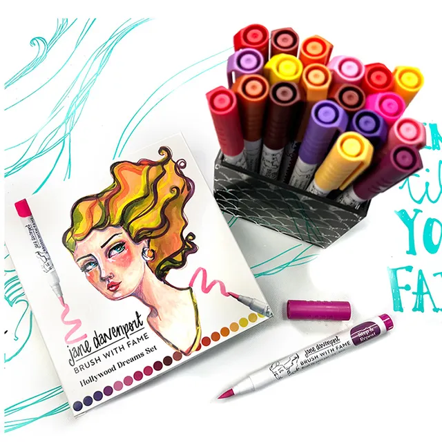 Jane Davenport Brush With Fame HollyWood Dreams tusj sett varm