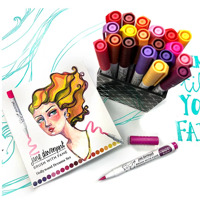 Jane Davenport Brush With Fame HollyWood Dreams tusj sett varm