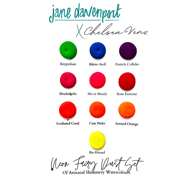 Jane Davenport Fairy Dust akvarell dot cards håndlaget sett