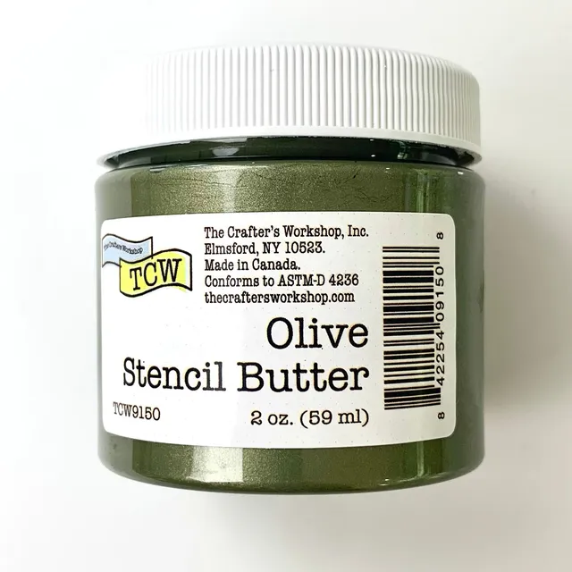 TCW Stencil Butter Olive strukturpasta 2oz skimmer