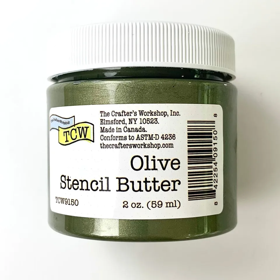 TCW Stencil Butter Olive strukturpasta 2oz skimmer