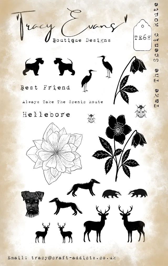 Tracy Evans TE068 Take The Scenic Route stempel A6