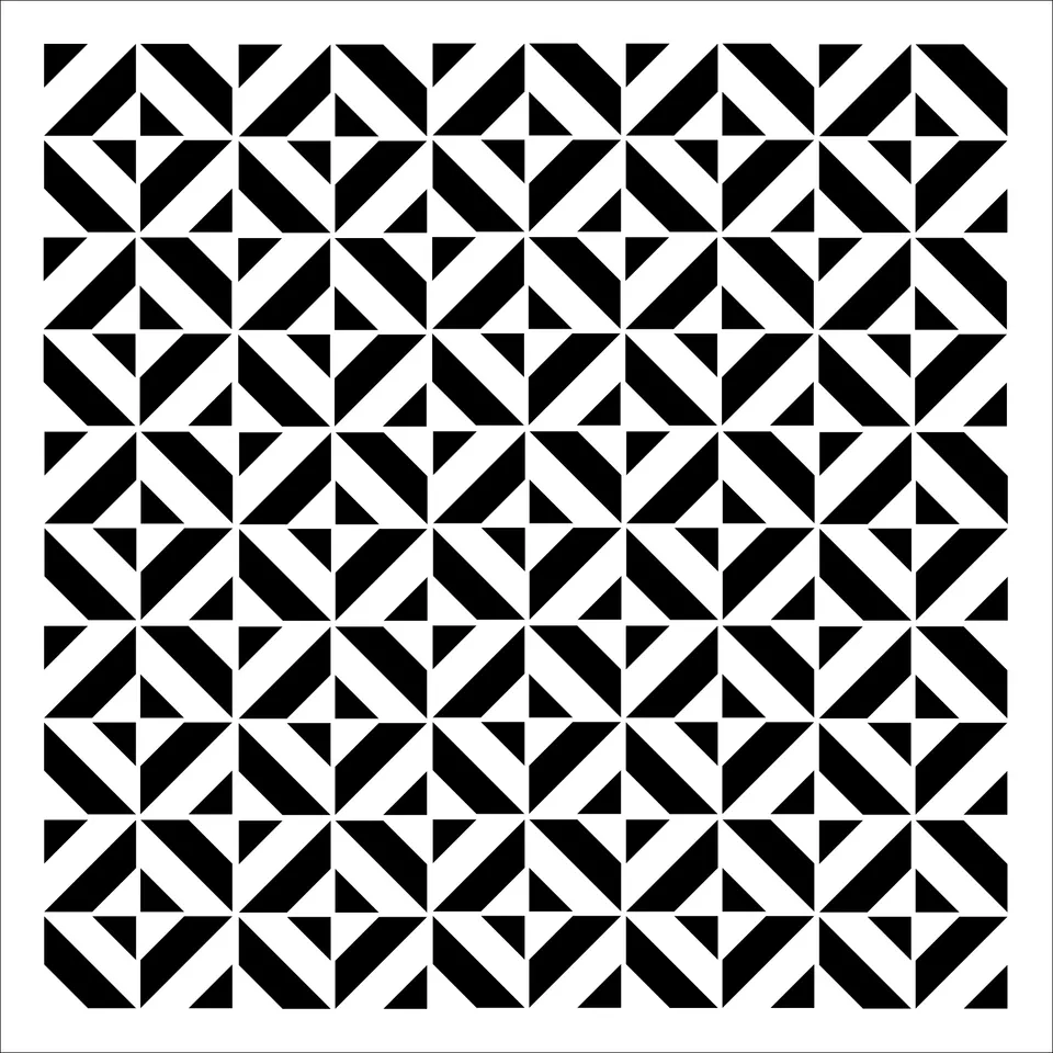 The Crafters Workshop TCW969 Illusions sjablong 6x6 mønster