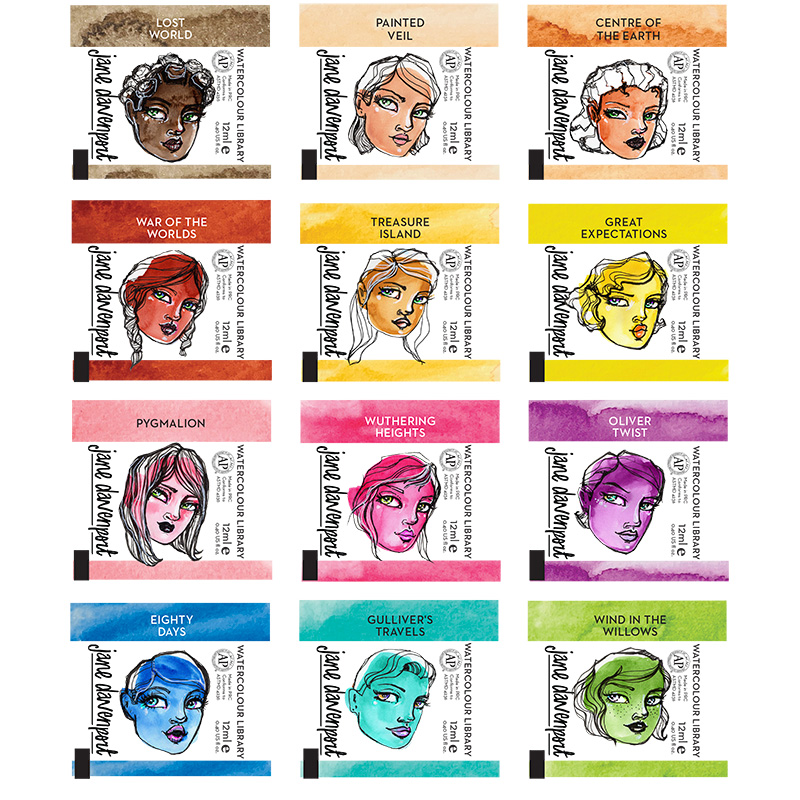 Jane Davenport Colour Library akvarellmaling tuber mesterkvalitet