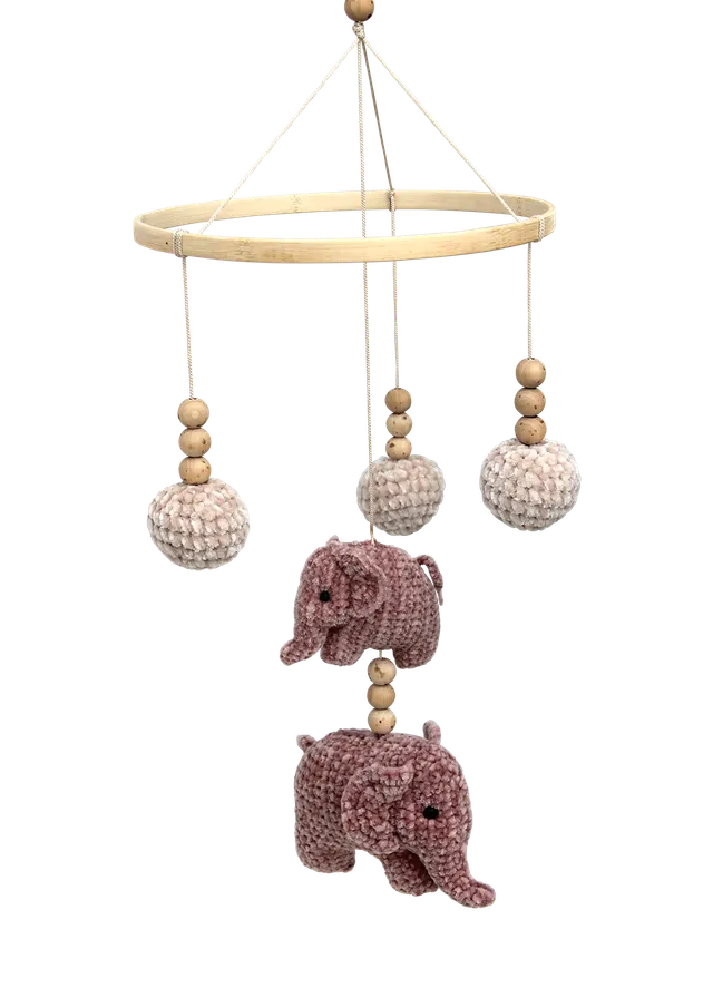 Go Handmade Elefant hekleoppskrift mobil 28x30 cm