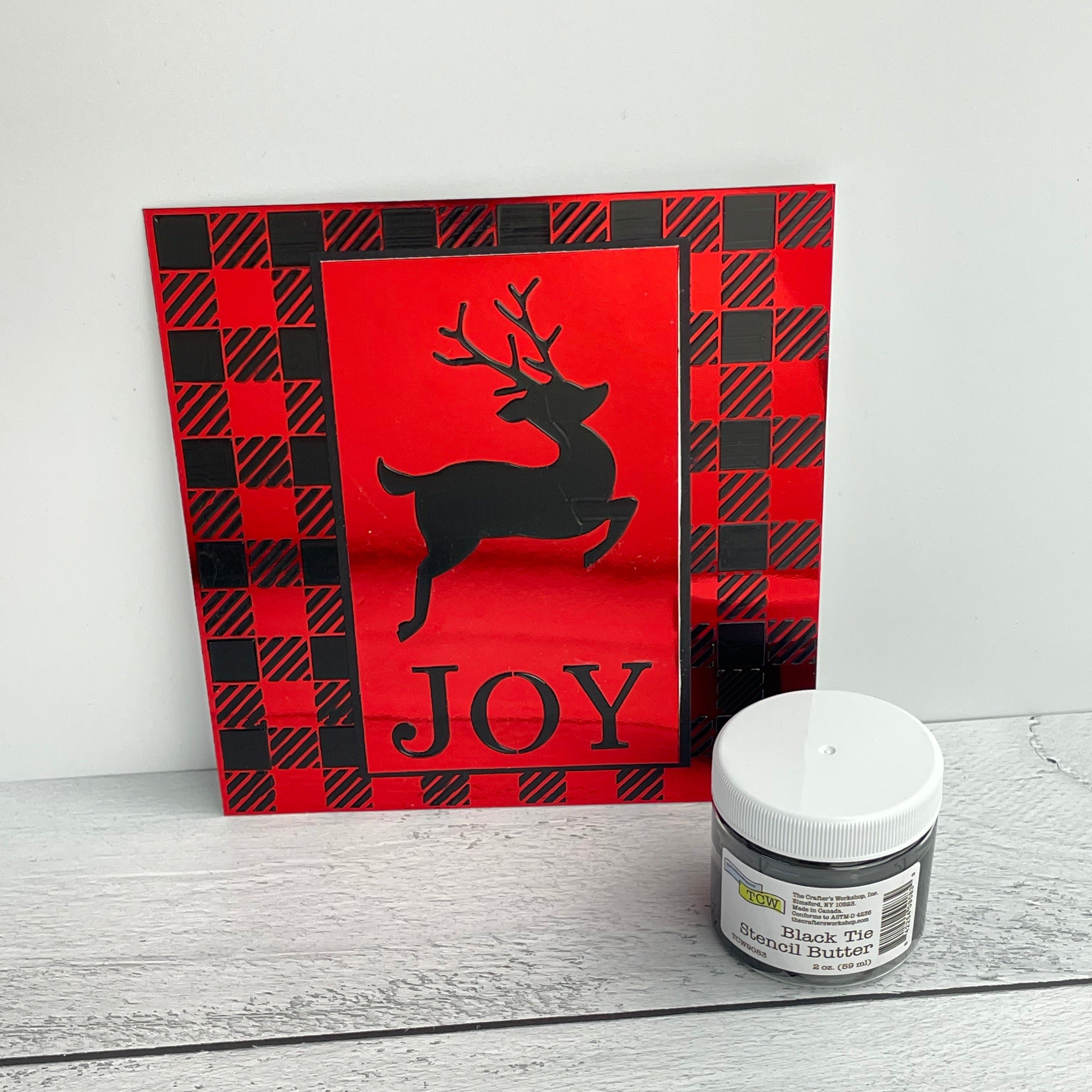 The Crafters Workshop TCW881 Reindeer Joy sjablong 15x15 cm