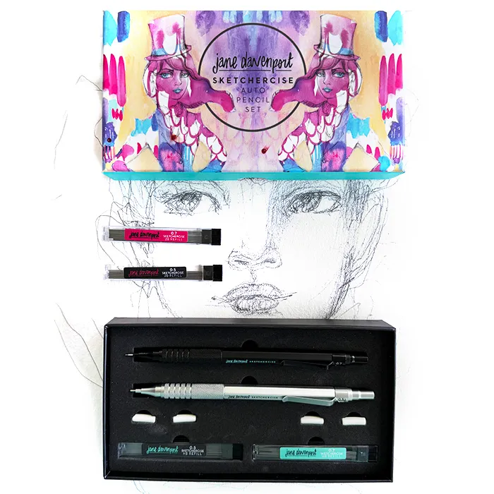 Jane Davenport Sketchercise Pencil blyantsett fine detaljer