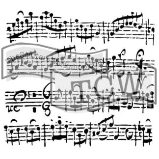The Crafters Workshop TCW579 sjablong Sheet Music 15x15 cm