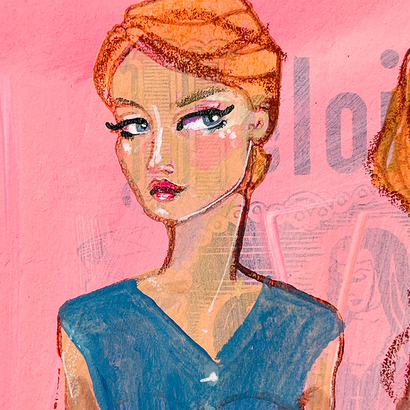 Jane Davenport Paper Doll ansiktsstempel figur