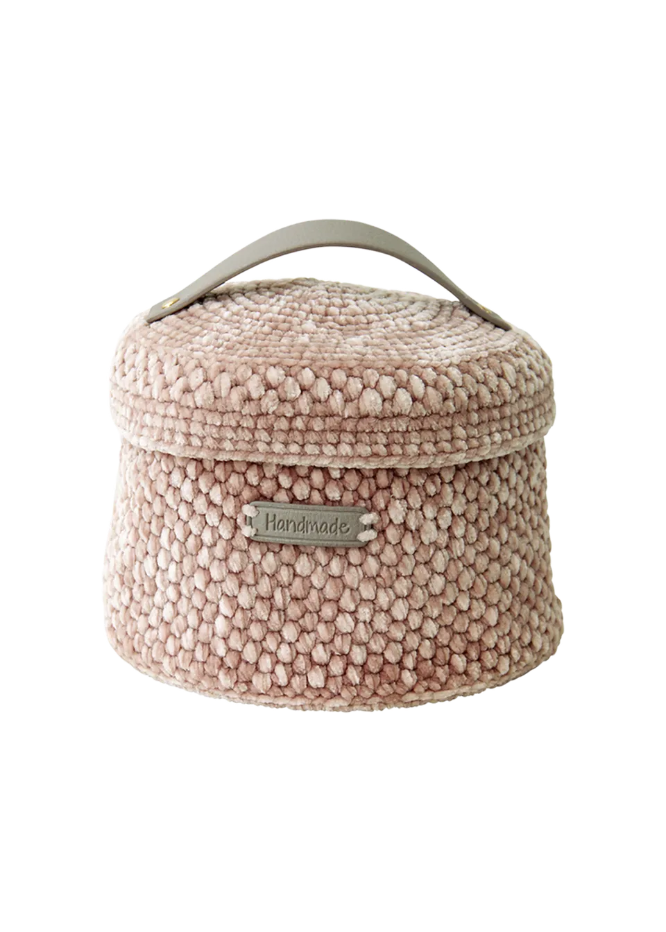 Go Handmade Moss Stitch heklekurv med lokk 20 cm