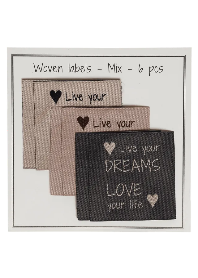 Go Handmade merkelapper Live your dreams 40mm 6 stk