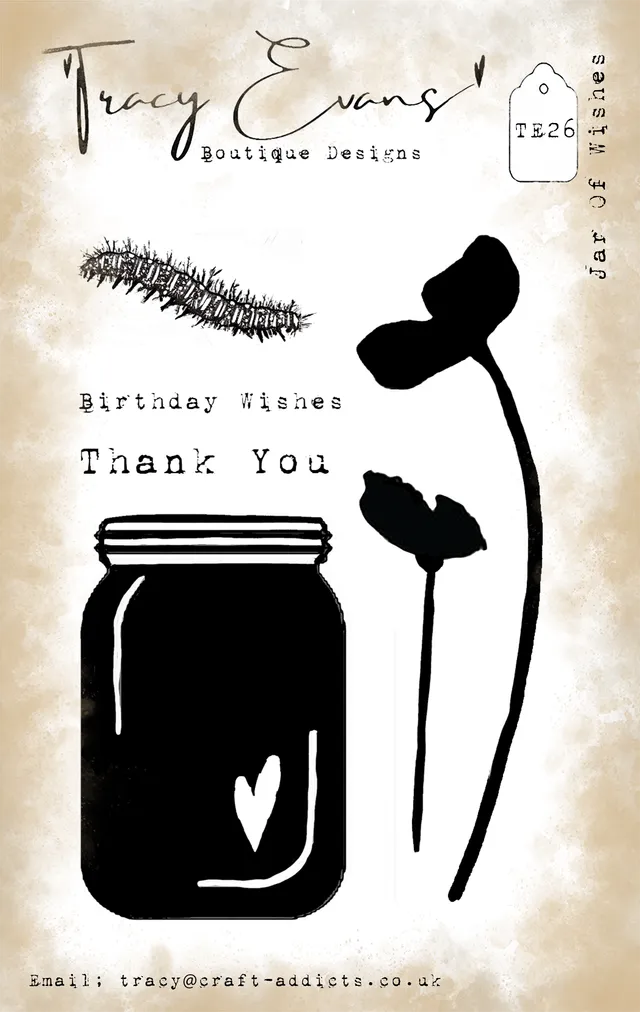 Tracy Evans Design TE026 Jar Of Wishes stempel A7
