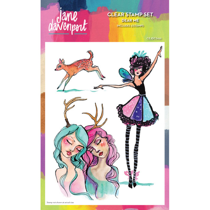 Jane Davenport Faces Stempel Sjablong bundle ansikter
