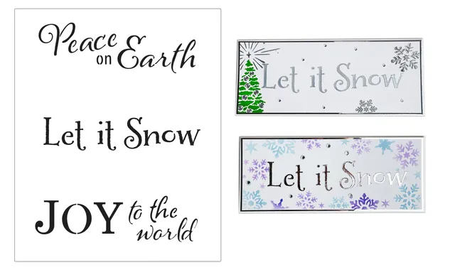 The Crafters Workshop TCW6006 Holiday Words sjablong slimline
