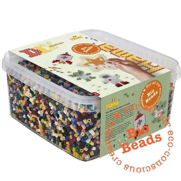 Hama Bio rørperler bøtte 15000 stk med stjernebrett