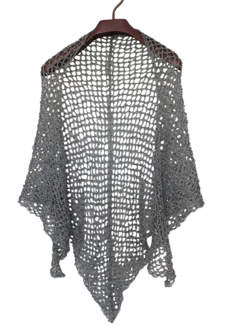 Go Handmade Party Deluxe Pailletten Shawl hekleoppskrift