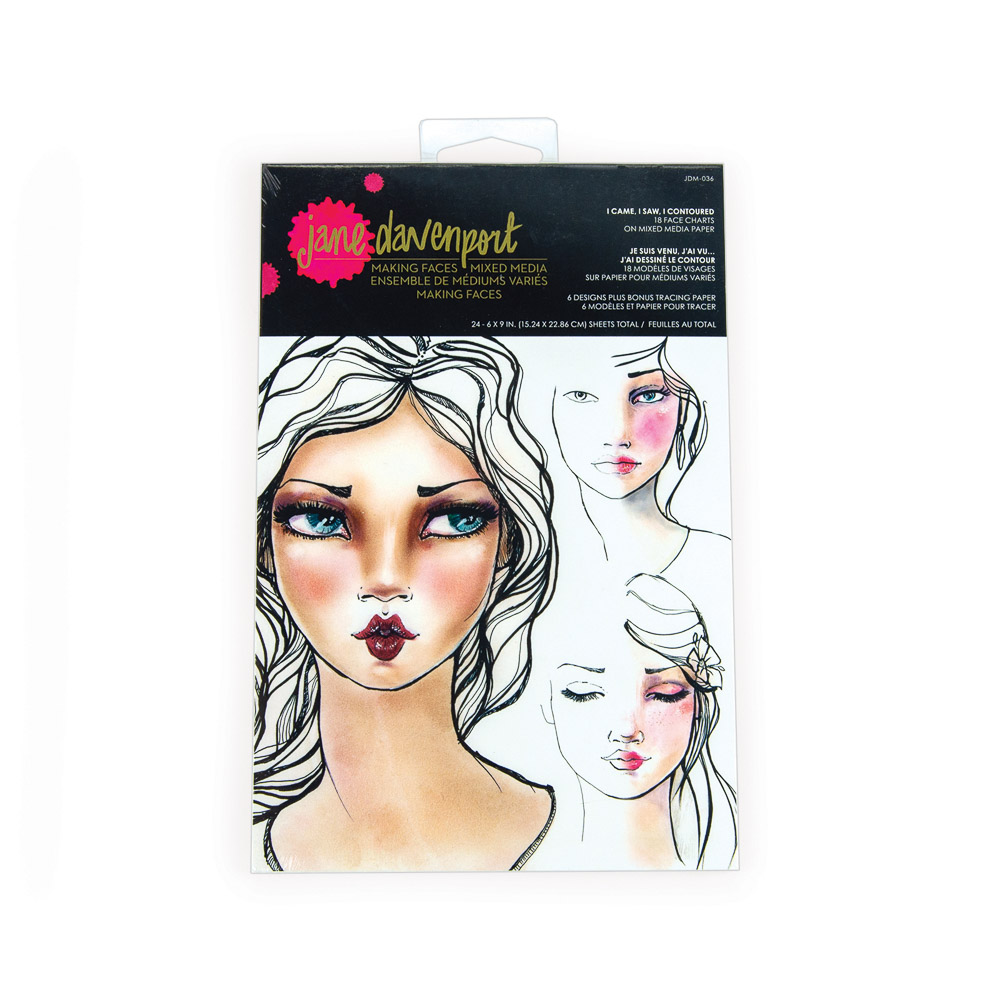 Jane Davenport Face Charts papirblokk ansiktsøving