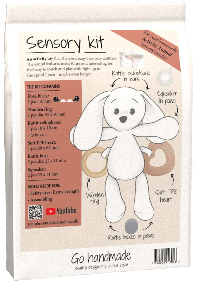 Go Handmade Sanse Kit aktivitetsdyr heklesett med rasle