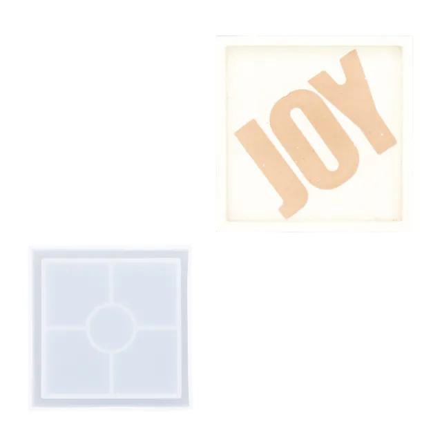 Jesmonite Square Coaster silikonform 10 cm ekstra solid