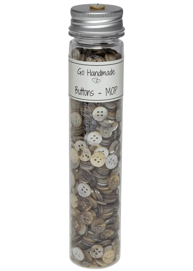 Go Handmade Mother of Pearl knapp 12 mm natur
