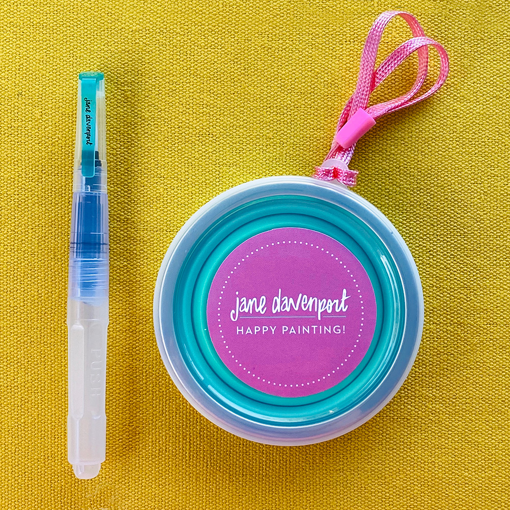 Jane Davenport Hello Pop-Up vannbeger akvarell sammenleggbar