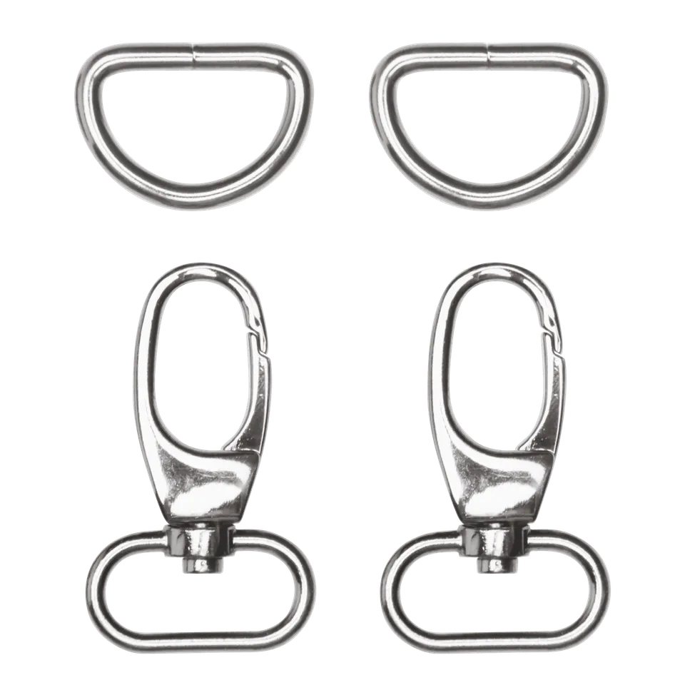 Go Handmade karabinkrok 55 mm D-ring 2 stk metall