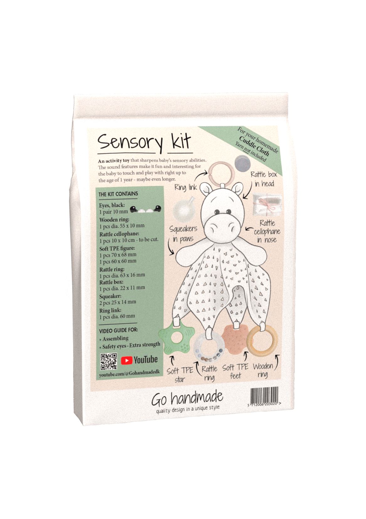 Go Handmade Sensory Hippo hekleoppskrift flodhest