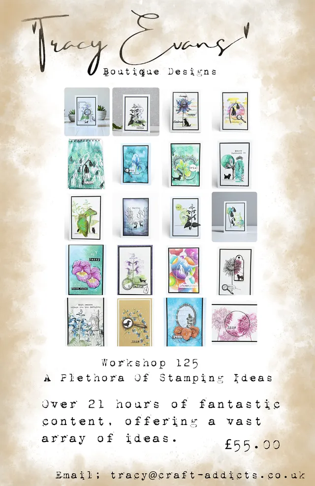 Tracy Evans Design Workshop 125 Stamping Ideas nettkurs 21t