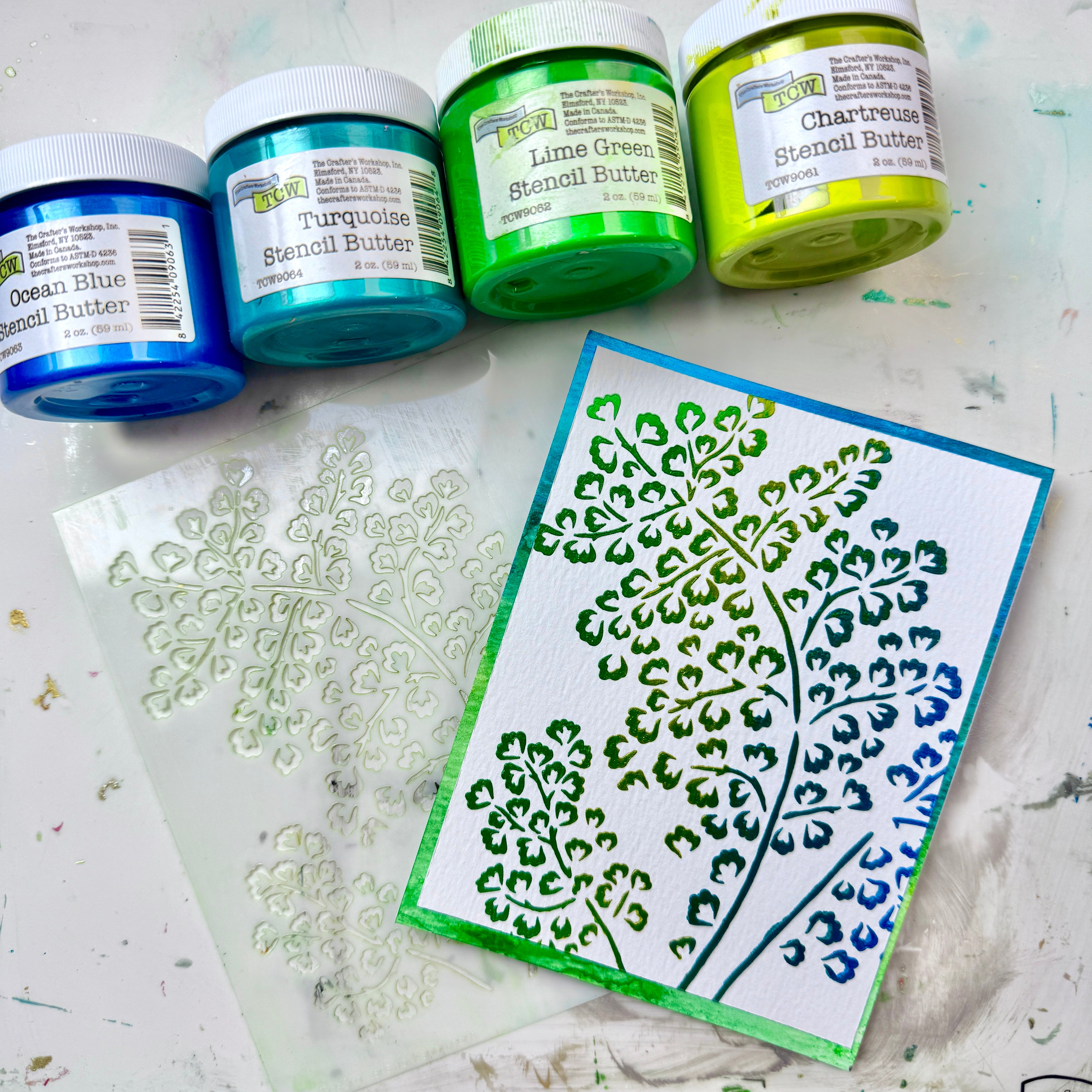 The Crafters Workshop TCW862 Maidenhair Fern sjablong bregne