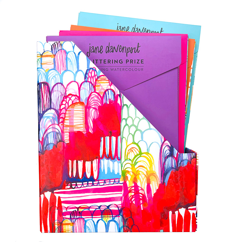 Jane Davenport Art Paper Holders papirholder med journalmotiv