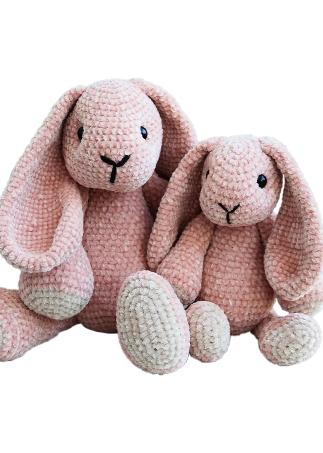 Go Handmade Bunny Friends hekleoppskrift 30-37 cm