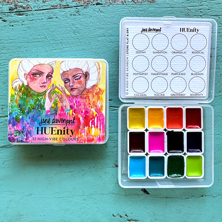 Jane Davenport HUEnity Pocket akvarellskrin lomme blandbar