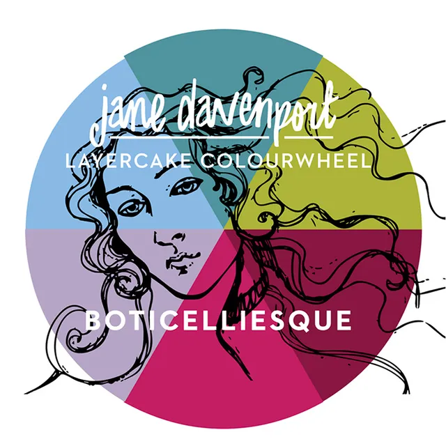 Jane Davenport Botticelli-esque Colour Wheel akvarellmaling lagkake
