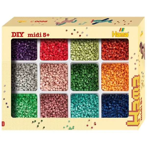 Hama Midi 9600 perlesett sorterte farger