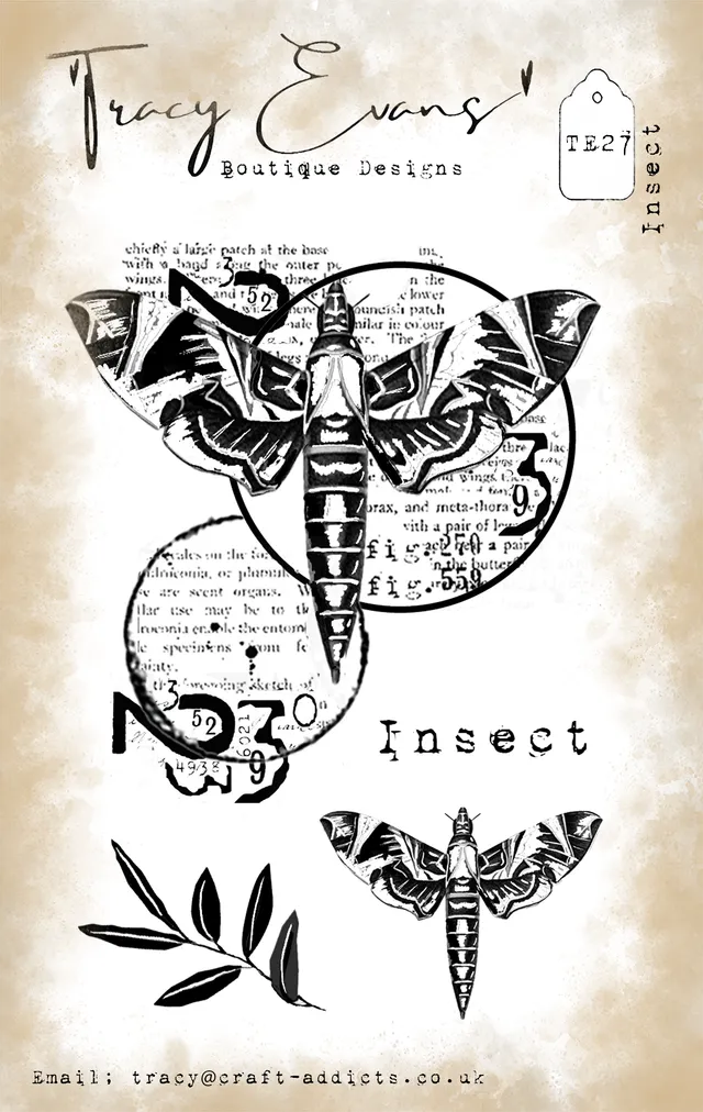 Tracy Evans Design TE027 stempel A7 insekt