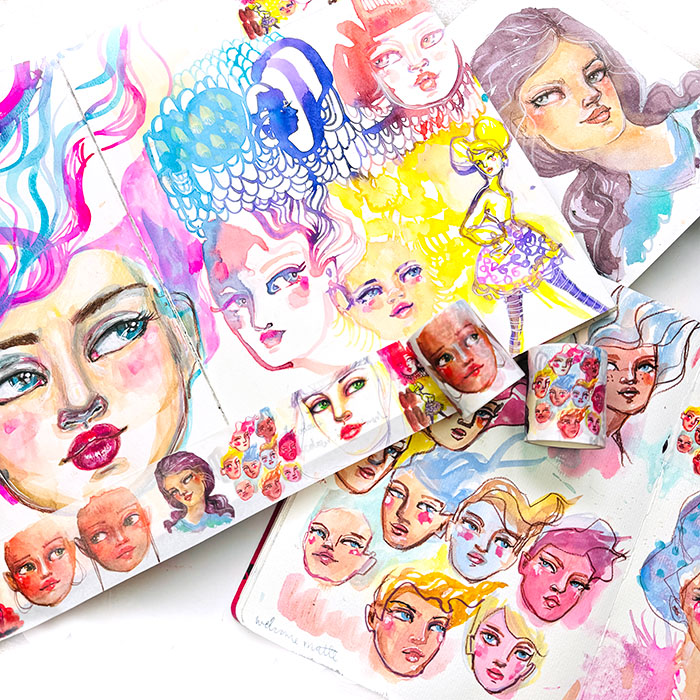 Jane Davenport Lovestream washi tape 4-pakn limited edition