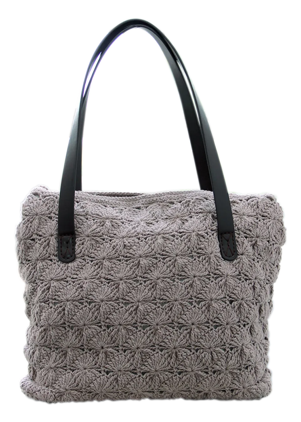 Go Handmade Wheel Stitch hekleoppskrift veske med PU-bunn stor