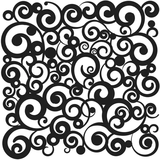 The Crafters Workshop TCW156 Cosmic Swirl stencil 6x6 virvel