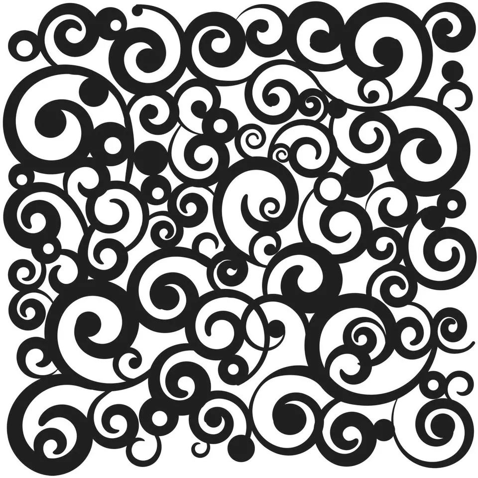 The Crafters Workshop TCW156 Cosmic Swirl stencil 6x6 virvel