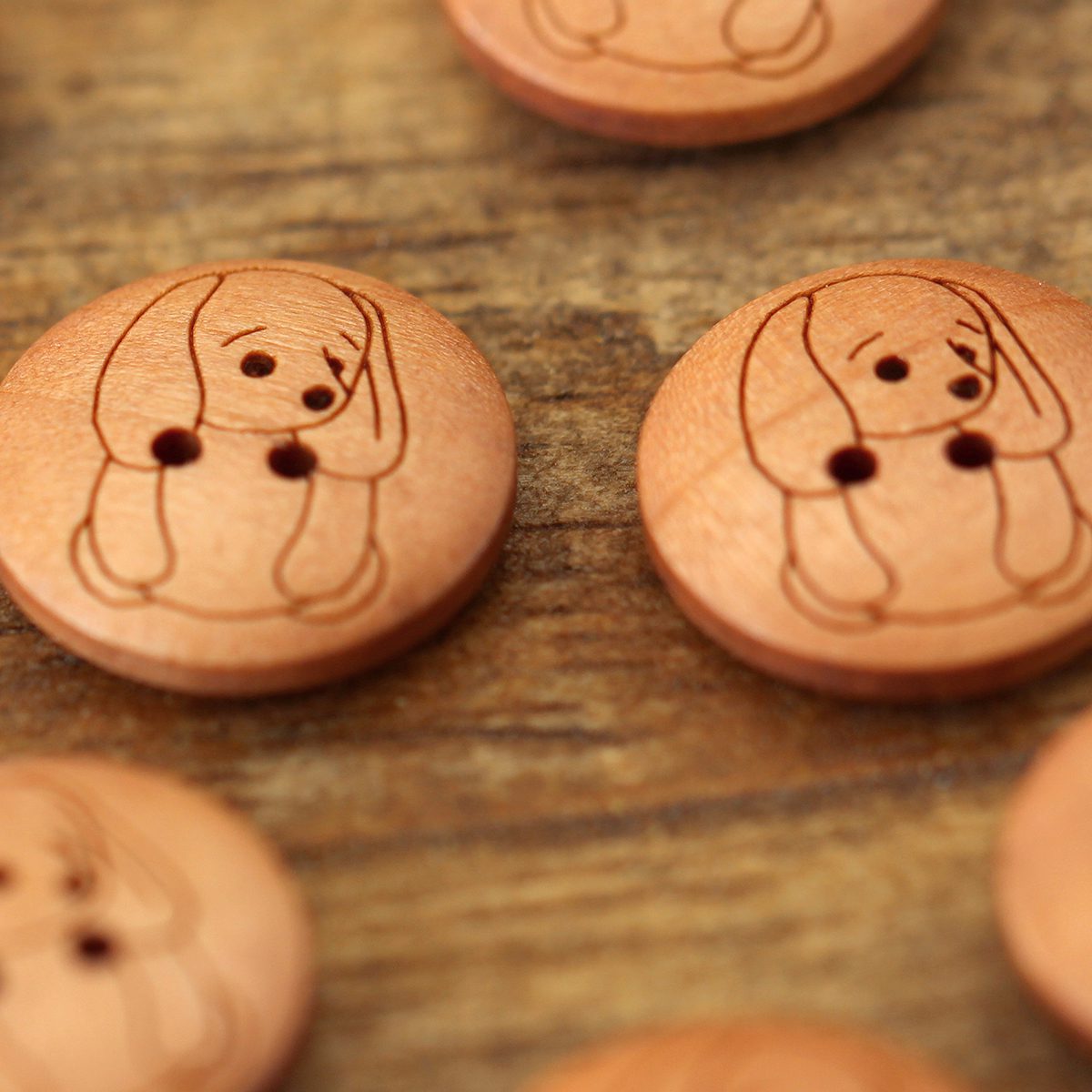 Go Handmade Bunny 17 mm knapper 8 stk beige
