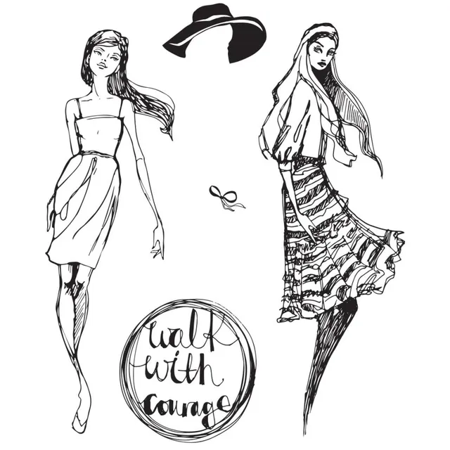 Jane Davenport Take Courage stempelsett tekst