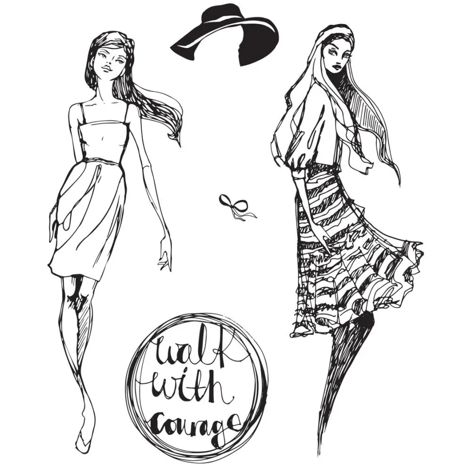Jane Davenport Take Courage stempelsett tekst