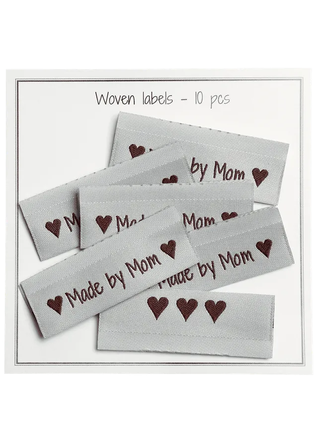 Go Handmade Made by Mom lapper lyseblå 10 stk