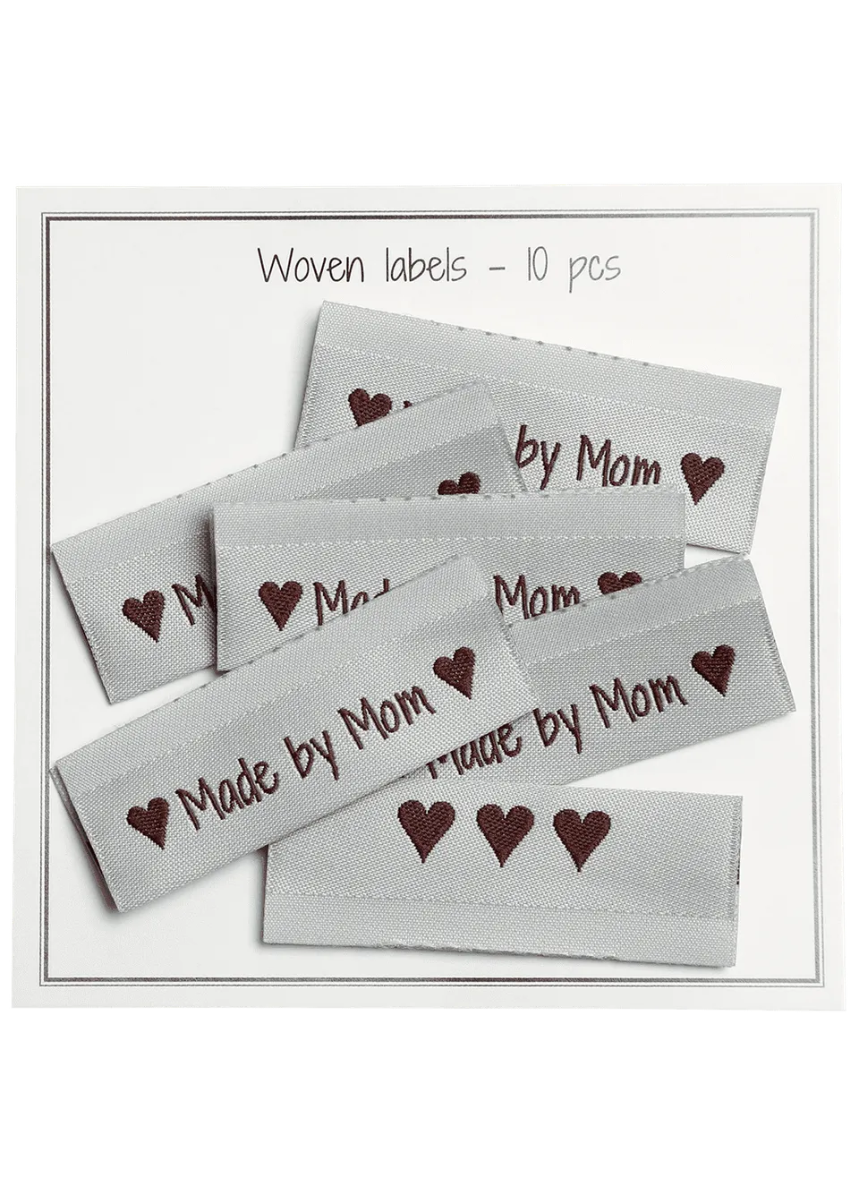 Go Handmade Made by Mom merkelapper lyseblå 10 stk 50 mm