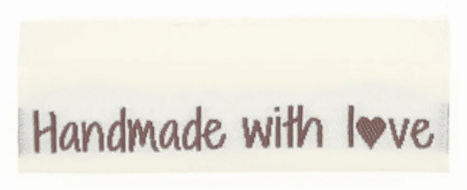 Go Handmade vevde merkelapper handmade with love 10 stk dobbeltsidig