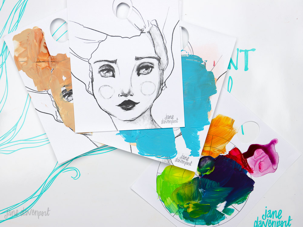 Jane Davenport Paint Mixing Pad blandeblokk palett