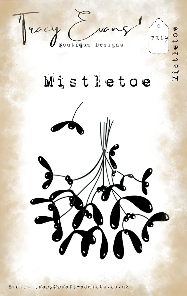 Tracy Evans Design TE019 Mistletoe stempel A7 jul