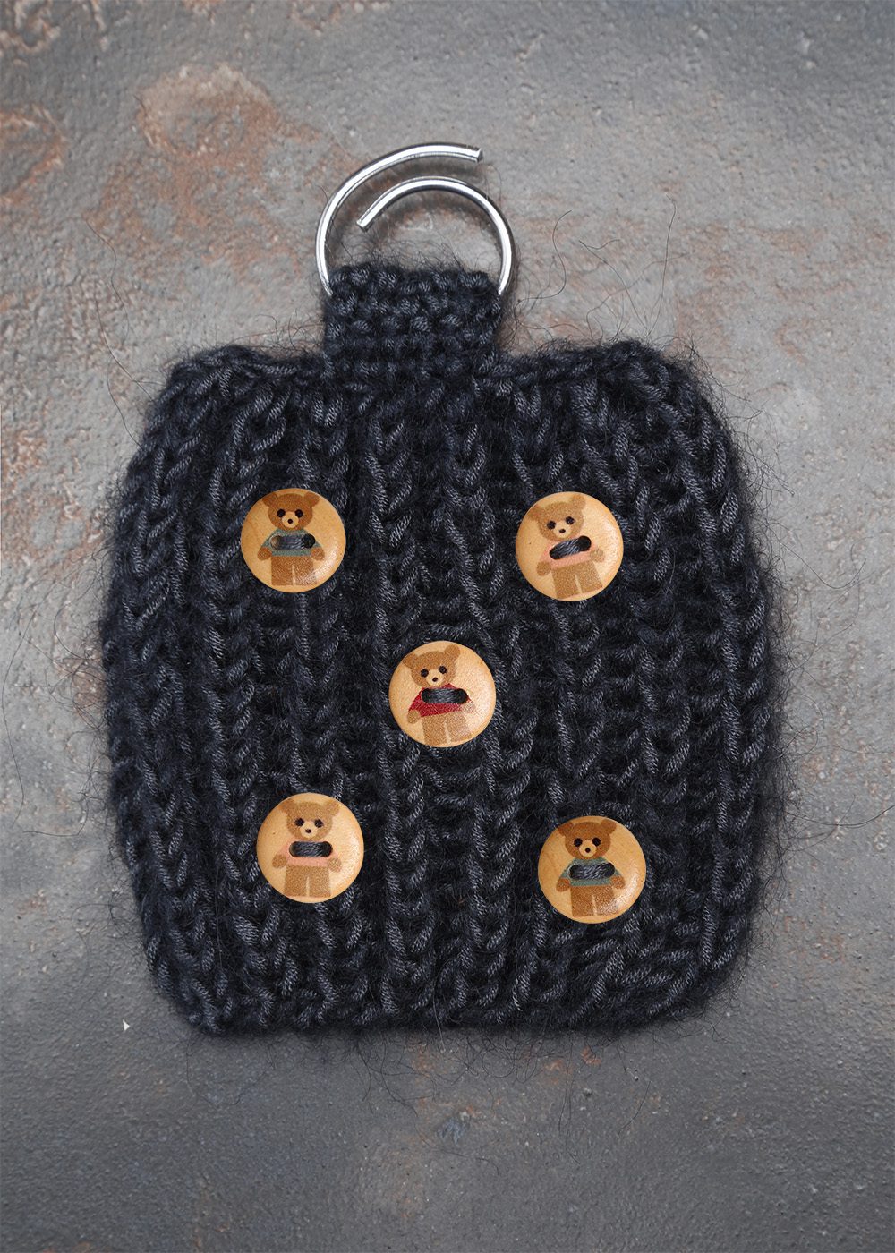 Go Handmade Teddy knapper 13 mm beige stor flaske