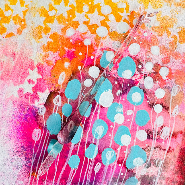 Jane Davenport Paper-illon glasspenn sommerfugl dip-penn