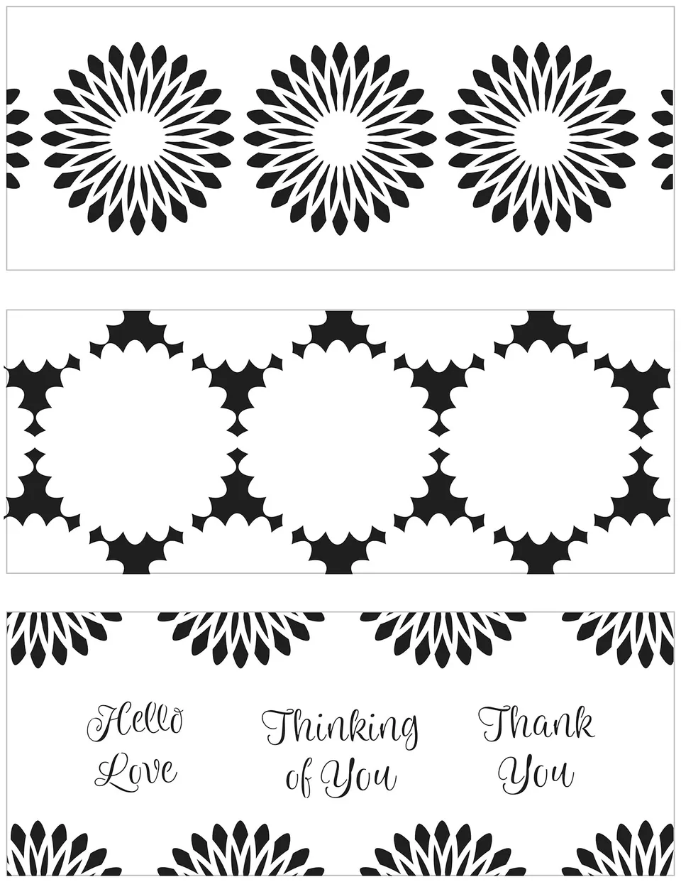 The Crafters Workshop TCW6015 Triple Flowers sjablong slimline